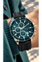 46 mm Case Silicone Band- Functional Men's Wristwatch+Bracelet
