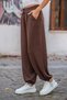 Soft Textured Adjustable Cuff Barrel Jogger Sweatpants - 2