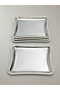 Royal Corda 4-Piece Cast Edge Stainless Steel Coffee Presentation Serving Tray 19X22 cm