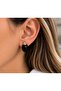 Black Stone Detailed Xuping Steel Earrings - 2