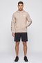 Men Sportswear Fit Brand Logo Outdoor Hoodie, Beige - 2