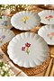 Flower Embossed 26cm 6-Person Serving Plate - 4