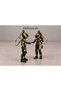 Couples' Special Biker Figure Keychain Set with Helmets - Brown-Haired Female and Male 2-Piece 3D Printing