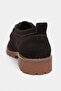 Rams Bitter Brown Suede Leather Serrated Thick Sole Women's Loafer - 6