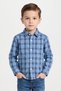 Toddlers Boy Micro Check Long Sleeve Casual Shirt, Multicolor