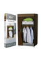 Portable Wardrobe Closet Clothes Rack Organizer Hanger Shelves Compact Blue