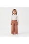 Miss Ladies Bowknot Embroidered Shirt and Pants 2-Piece Set