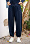 Soft Textured Adjustable Legs Barrel Jogger Bottom Asymmetric Collar Top Set - 5