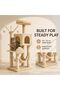 Compact 3-Level Cat Tree with Large Hammock, Condo & Removable Top Bed - 3