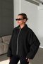 Zr Model Black Oversize Seasonal Long Back Women's Cashmere Fabric Coat Jacket Suitable for Hijab Wear - 4