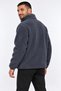 Men's Smoked Color Soft Welsoft Fleece Jacket with Zipper and 3 Pockets - 3
