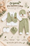 5-Piece Newborn Hospital Discharge Baby Set with Tie and Star Pattern - Boxed - 100% Organic Cotton - 2