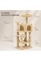 Compact 3-Level Cat Tree with Large Hammock, Condo & Removable Top Bed - 2