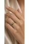 Blue Yellow Enamel Flower Pattern Adjustable Steel Ring - 2