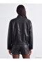 Lcw Everyday Black Mock Neck Women's Leather-Look Jacket - 2