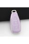 Ford Compatible Focus, Fiesta, Mondeo, Kuga, Puma, C Max, B Max, S Max, Transit Silver Edge Tpu Key Case Cover (Lilac)