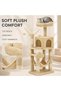 Compact 3-Level Cat Tree with Large Hammock, Condo & Removable Top Bed - 4