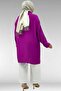 68035 Plus Size Maroken Shirt with Magic Button Detail - Fuchsia - 5