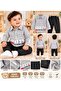 Baby Boy Checkered Shirt & Sweatpants 2-Piece Baby Set - 8