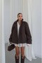 Bitter Brown Trench Coat with Collar and Detailing - 2