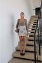 Stone-Colored Beaded Embroidered Skirt - 3