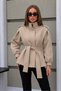 Lorven Oversize High Collar Stone Viral Women's Cashmere Coat Jacket - 7