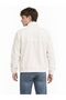 Men's Ecru Turtleneck Regular Fit Sweatshirt - 2