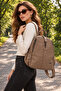 Women's Daily Stylish and Functional Multi-Compartment Backpack 377039Gny - 2