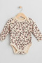 4-Piece Long Sleeve Baby Bodysuit Set, 100% Cotton Snap-On Bodysuit - 3