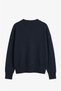 Navy Blue Lorenza V-Neck Wool Blend Premium Sweater - 2