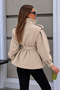 Lorven Oversize High Collar Stone Viral Women's Cashmere Coat Jacket - 4