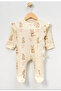 3-Piece Zippered Booties Long Sleeve Baby Romper Set 100% Cotton 0-3 Months - 4