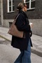 Contour Suede Shoulder Bag