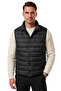 Men's Slim Fit Water and Wind Resistant Black Puffer Vest – Stand-Up Collar with Snap Fasteners 2701708 - 2
