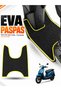 Rks Azure 50 Compatible Eva Motorcycle Mat Scooter Foot Mat Motor-Specific Black-Yellow