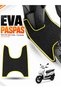 Rks Pri̇vate 125 Compatible Eva Motorcycle Mat Scooter Foot Mat Motor-Specific Black-Yellow