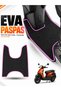 Rks Bi̇tter Compatible Eva Motorcycle Mat Scooter Foot Mat Motor-Specific Black-Fuchsia