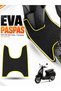 Kuba Brilant Compatible Eva Motorcycle Mat Scooter Foot Mat Motor-Specific Black-Yellow