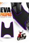 Sym Mi̇o Compatible Eva Motorcycle Mat Scooter Foot Mat Motor-Specific Black-Purple