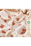 Gots Certified 100% Cotton Muslin Teddy Bear Patterned Natural Breathable Unisex Baby Romper - 4