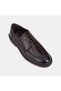 Men's Brown Laced Apron Stitched Classic Leather Shoes - 7