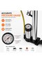 Heavy Duty Bicycle Floor Pump with Pressure Gauge, 150 PSI Manual High Pressure Air Pump with Flexible Hose & Universal Valve Nozzle, Metal Tire Inflator for Bikes, Motorcycles, Cars & Scooters - 6