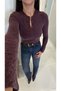Domile Burgundy Gray Long Sleeve Knitwear
