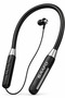 SF0465 Single Earphone Neckband Wireless Headset with ENC & Digital Power Display - Black