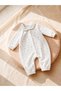 Gots Certified 100% Cotton Muslin Floral Patterned Natural Breathable Baby Girl Romper