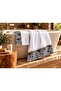 Poli̇na 100% Cotton White Towel Set 3 Pieces - Zebra 1621 - 2