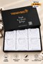 Men's White Undershirts 6-Piece Pack in Premium Box 100% Cotton Men's Comfortable Collared Shirts for Daily Use - 2