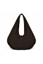 Studded Buckle Half Moon Shaped Suede Women's Shoulder Bag - 5