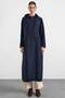 Hooded Jacquard Knitted Fabric Combination Large Size Wear-Resistant Dark Blue 6928 - 3