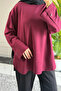 6656 - Comfortable, Casual Basic Women's Long Sweatshirt with Cufflink Detail - 5